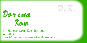 dorina kom business card